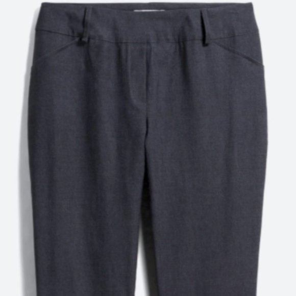 Pantalon Slim Margaret M Crop Taille L – Bleu à Motif Diamant, Stretch, Pour Femme